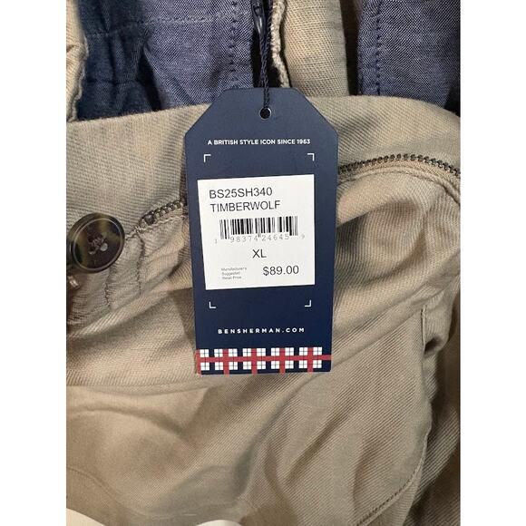 Ben Sherman Men's Khaki Regular Fit Casual Shorts 7" Inseam Size XL NWT - Picture 5 of 8